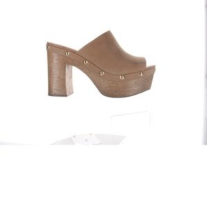 Vince Camuto Tan Platform Mules